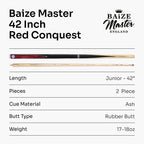 Baize Master Conquest 42-inch junior 2-piece cue