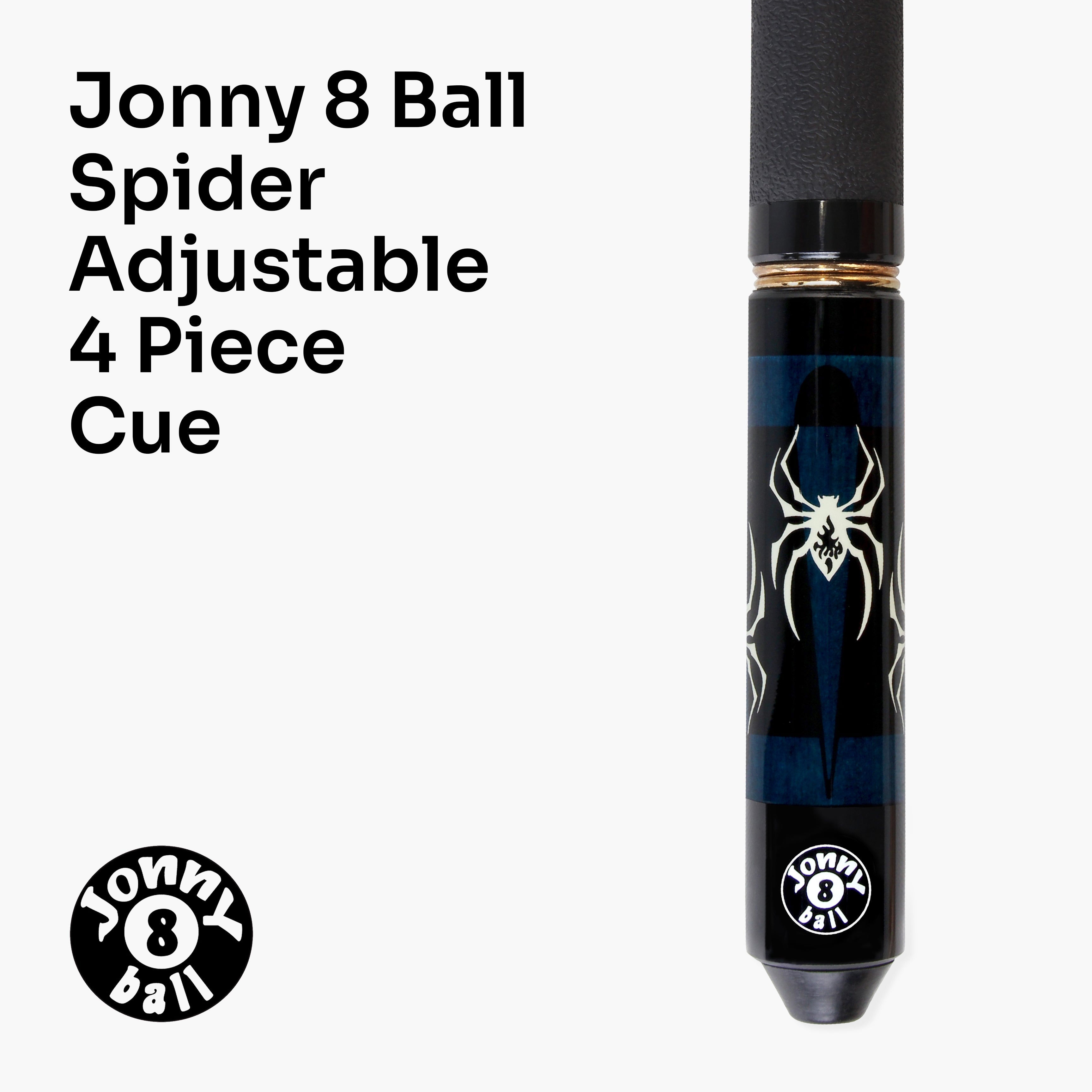 Jonny 8 Ball adjustable 57-inch 4-piece pool cue