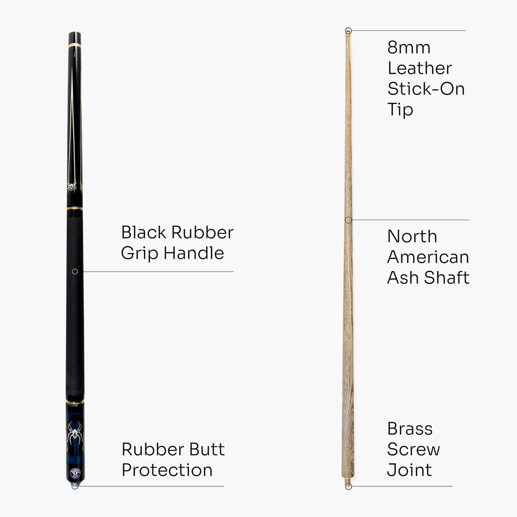 Jonny 8 Ball adjustable 57-inch 4-piece pool cue