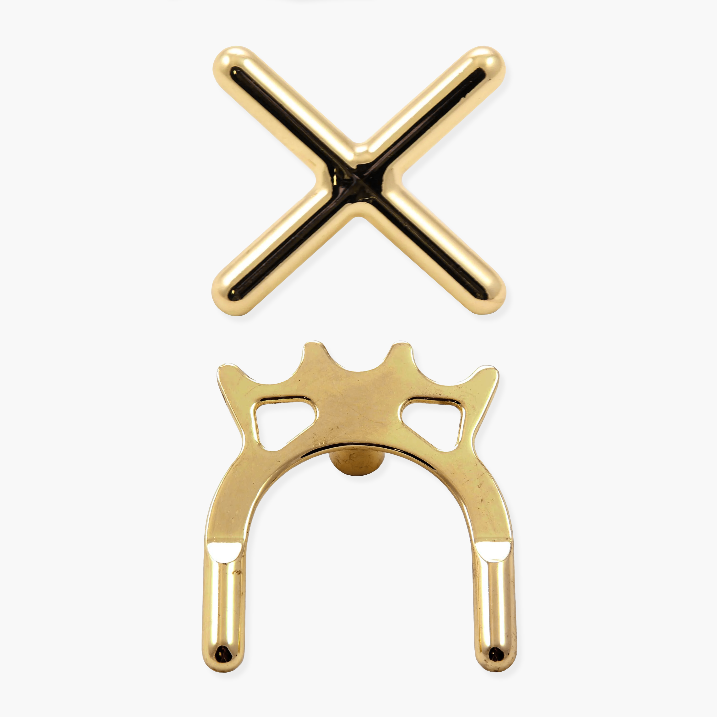 Brass Cross & Bridge Toeless Rest Heads for Snooker or Pool