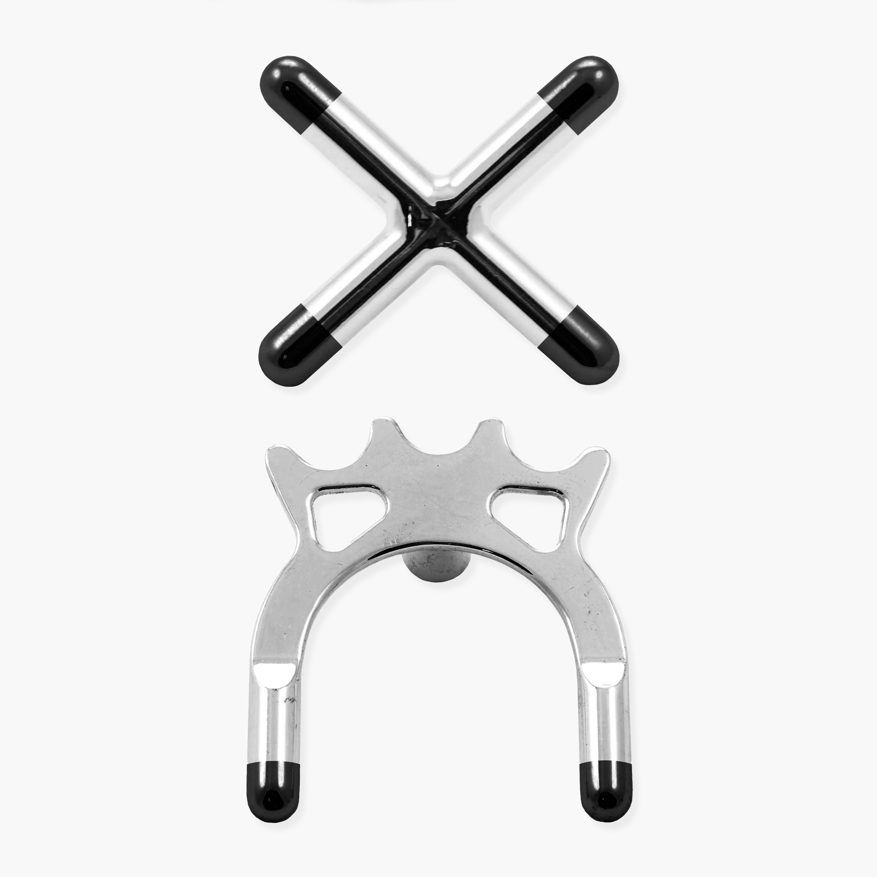 Chrome Cross & Bridge Rest Heads for Snooker or Pool