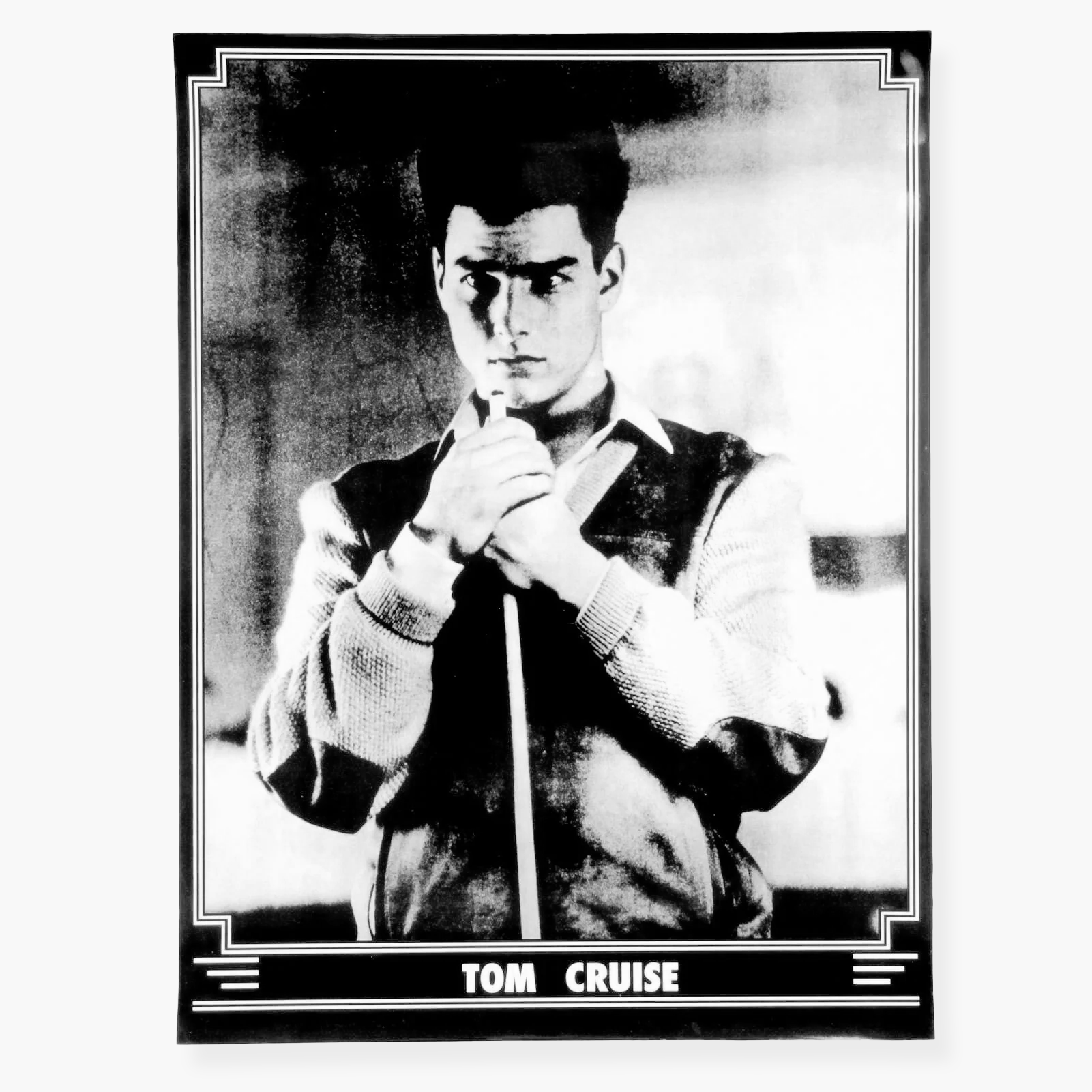 TOM CRUISE In The Colour Of Money - Black and White POSTER Print