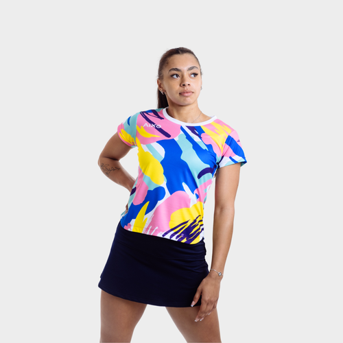 Aixo Abstract Womens Top Multicolour Aixo