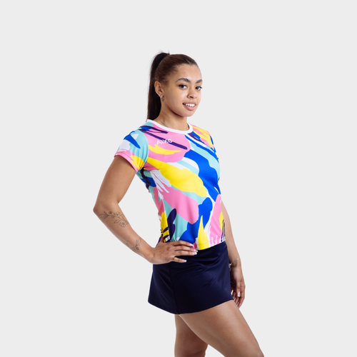 Aixo Abstract Womens Top Multicolour Aixo