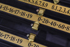 Black plastic 4-player snooker scoreboard