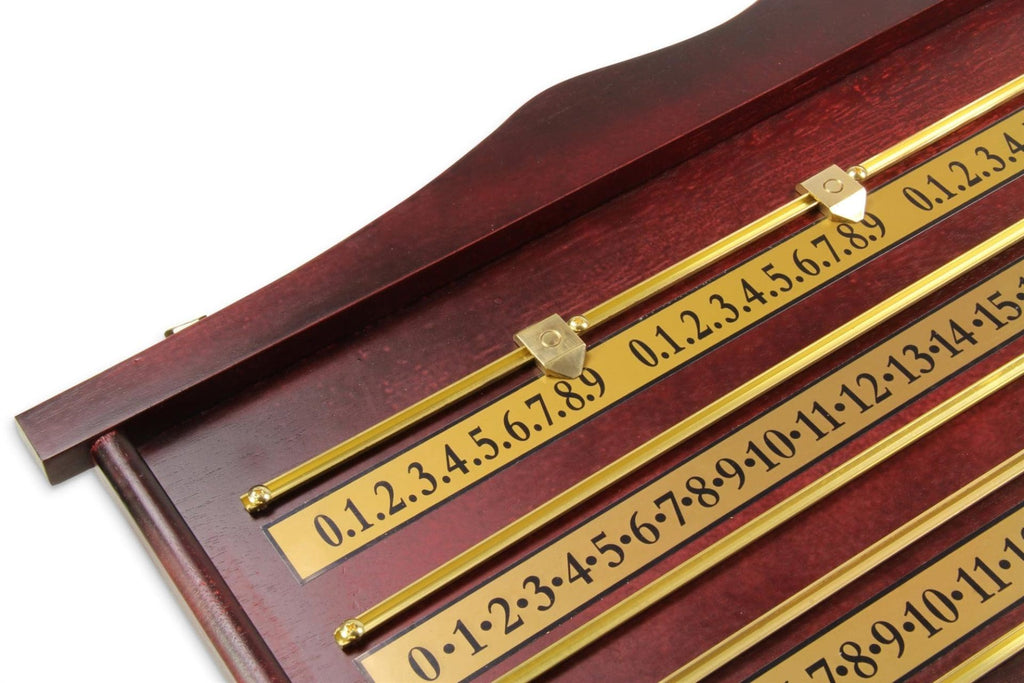 Mahogany 4-player snooker scoreboard
