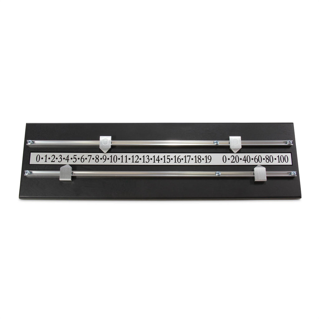 Black wooden 2-player snooker scoreboard