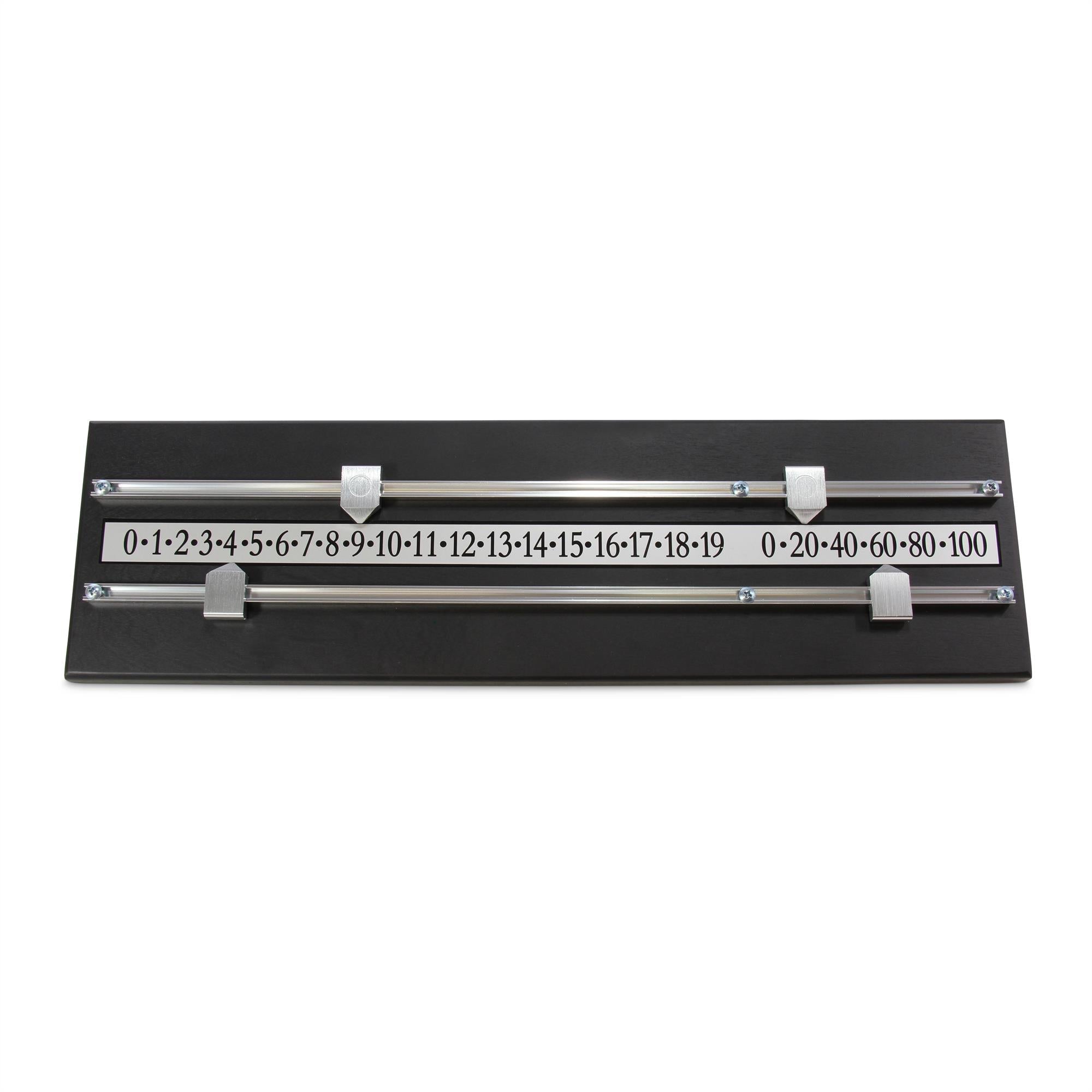 Black wooden 2-player snooker scoreboard