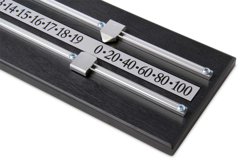 Black wooden 2-player snooker scoreboard