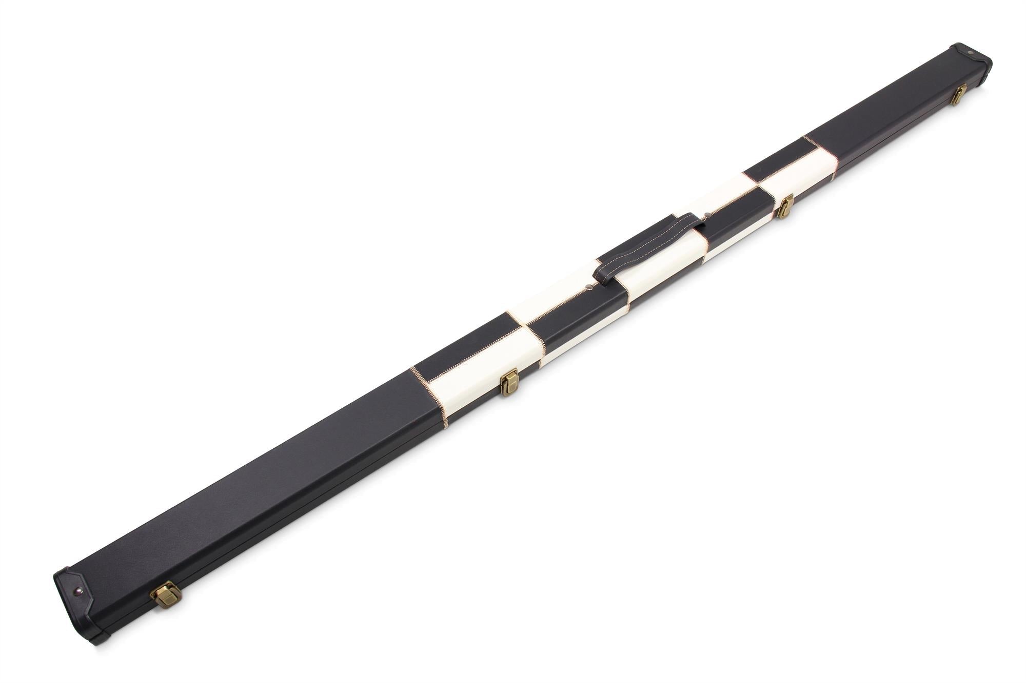 Deluxe chequered 1-piece cue case - 2 cues