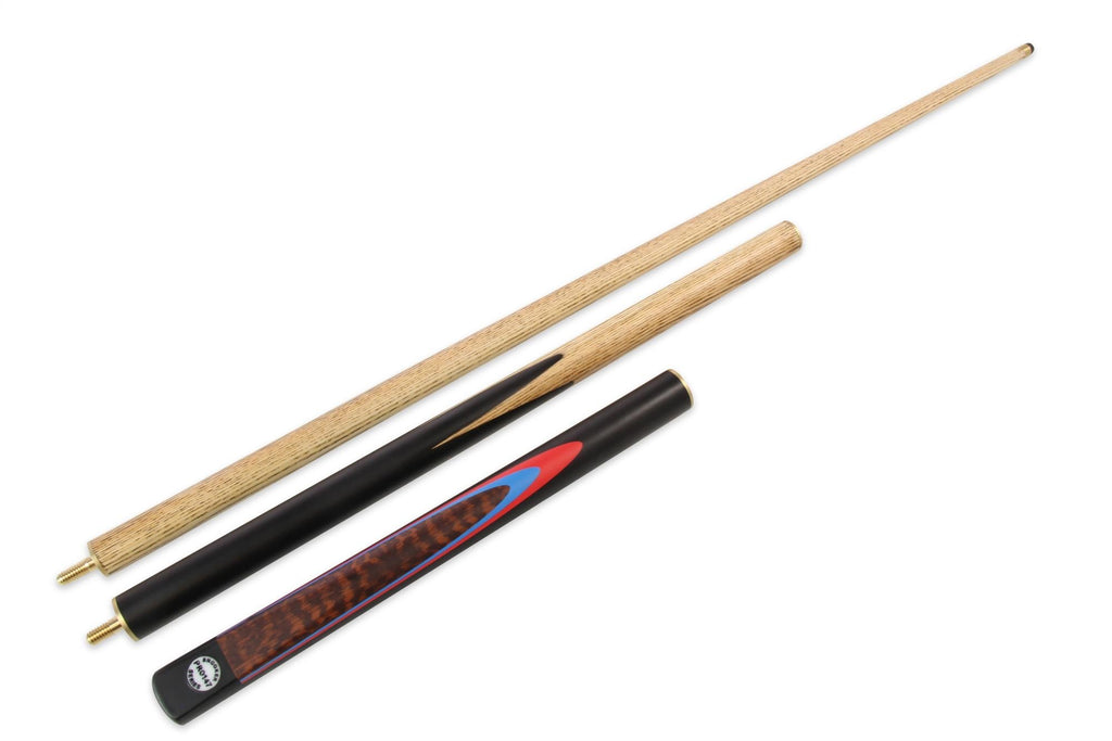 PRO147 Snakewood 57 Inch 3 Piece Length Adjustable Snooker Pool Cue 9.5mm Tip